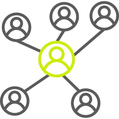 Ağ bağlantıları vektör simgesi