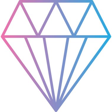 Elmas simgesi, modern basit tasarım çizimi