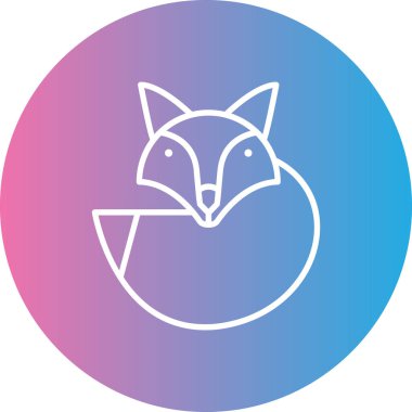 Tilki simgesinin vektör illüstrasyonu