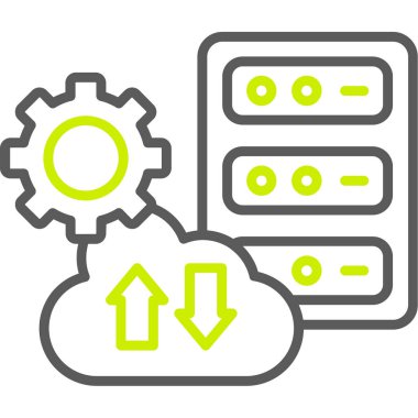 veri merkezi vektör simgesi