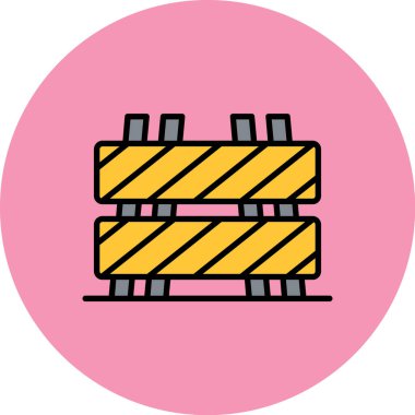 Bariyer. Web simgesi basit illüstrasyon