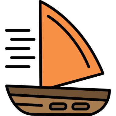 Gemi simgesi, basit vektör çizimi