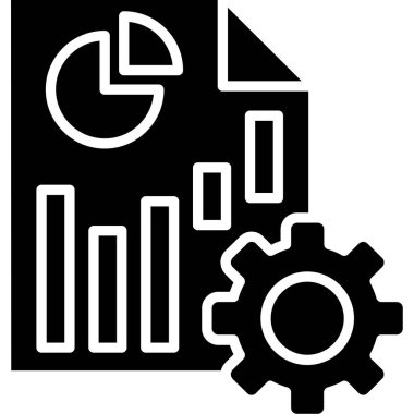 Veri Yönetimi simgesi, vektör illüstrasyonu