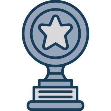 Madalya. Web simgesi basit illüstrasyon