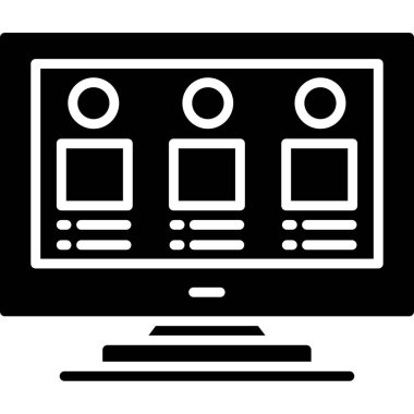 izleyici simgesi, vektör illüstrasyonu