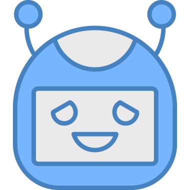 Vektör çizimi. Robotun simgesi