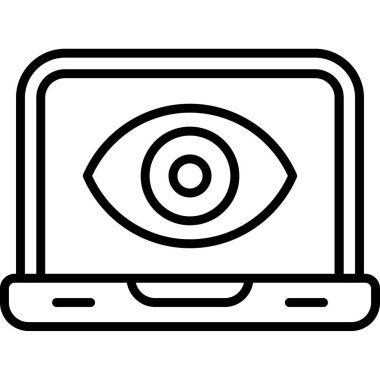 ekran simgesiyle dizüstü bilgisayar gözü, özet biçimi