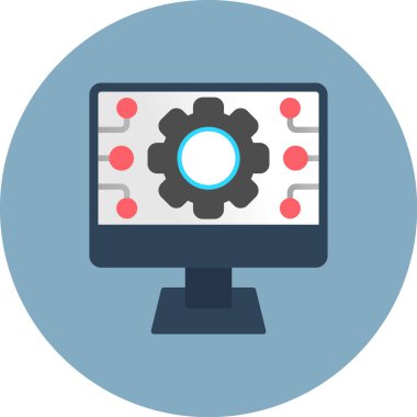 Web geliştirme renkli vektör simgesi