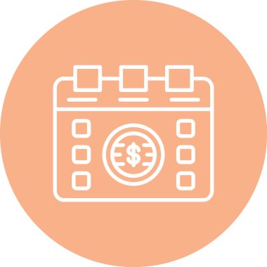 Para simgesinin vektör illüstrasyonu