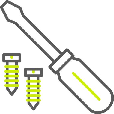 vida simgesi doldurulmuş - ana hat biçimi vida