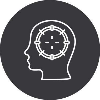 beyin ikonu vektör illüstrasyonu