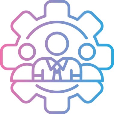 iş yönetimi simgesi, vektör illüstrasyonu