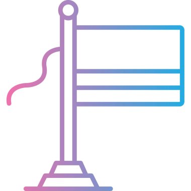 Bayrak. Web simgesi basit illüstrasyon