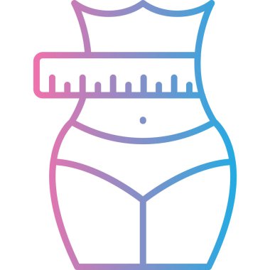 Kadın vücut simgesinin vektör illüstrasyonu