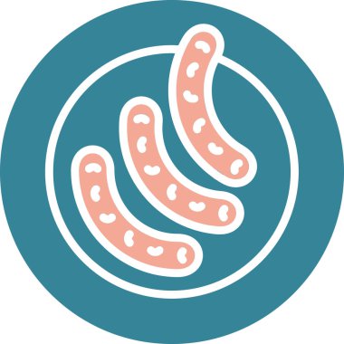 Sosisler. Web simgesi basit illüstrasyon