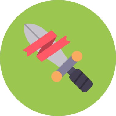 kılıç düz vektör simgesi