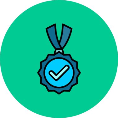 Madalya simgesinin vektör illüstrasyonu