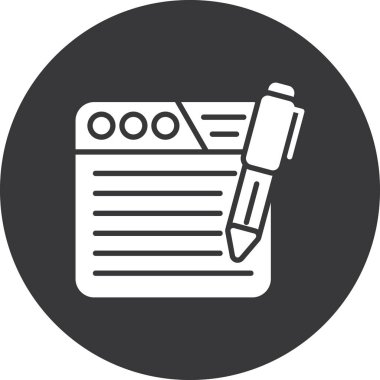 kalem simgesi vektör illüstrasyonu