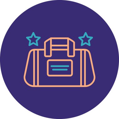 Sırt çantası. Web simgesi basit tasarım