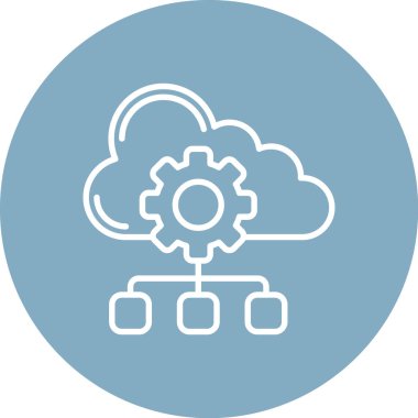 Bulut hesaplama. vektör illüstrasyonu