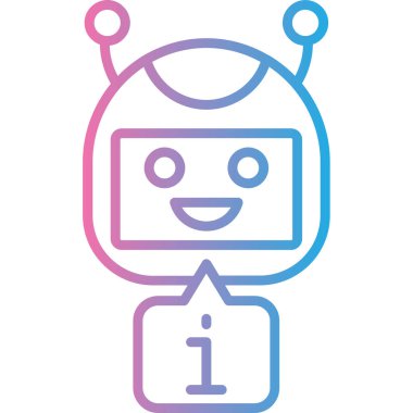 robot ikon vektör illüstrasyonu