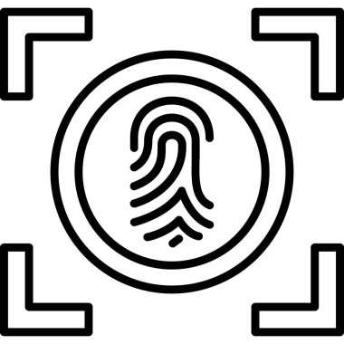 Parmak izi. Web simgesi basit tasarım