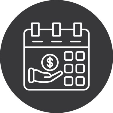 Para simgesinin vektör illüstrasyonu