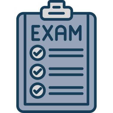 Sınav. Web simgesi basit illüstrasyon