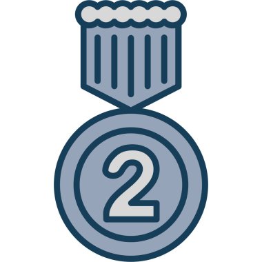 Madalya. Web simgesi basit illüstrasyon