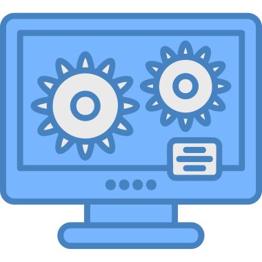 Bilgisayar. Web simgesi basit illüstrasyon