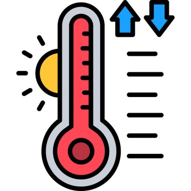 termometre simgesi vektör illüstrasyonu