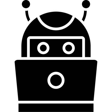 robot ikon vektör illüstrasyonu