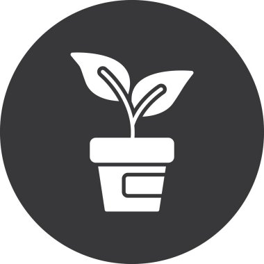 Bitki. Web simgesi basit illüstrasyon