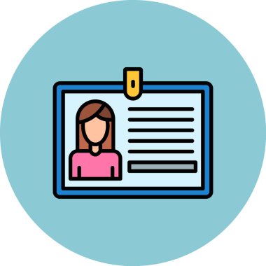 Kimlik kartı vektör çizim