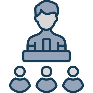 iş yönetimi simgesi düz tasarım