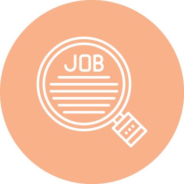 Moda biçimi izole edilmiş arkaplanda iş arama simgesi