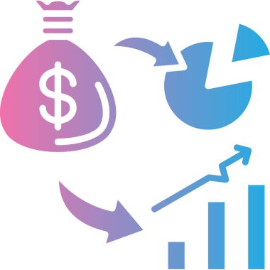 Dolar işareti vektör simgesi