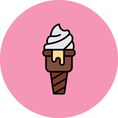 krem simge vektör çizim