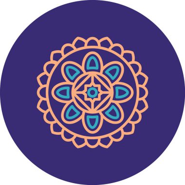 dairesel çerçeve vektör illüstrasyon tasarımındaki güzel süs