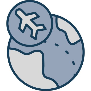 toprak küre simgesi, vektör illüstrasyonu