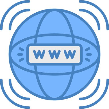 İnternet web simgesi vektör illüstrasyonu