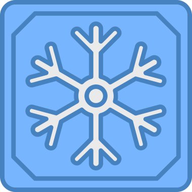 Kar Tanesi simgesi, vektör illüstrasyonu