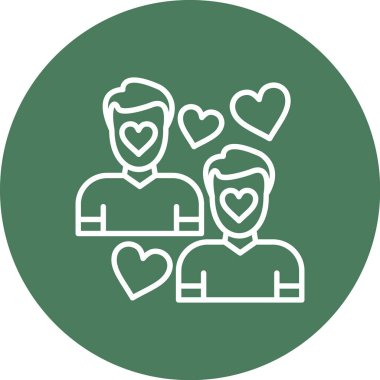 Aşk. Web simgesi basit illüstrasyon