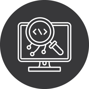 Büyüteç simgesinin vektör illüstrasyonu