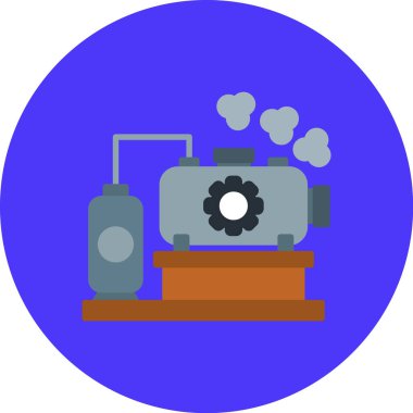 Benzin istasyonu. Basit resimleme