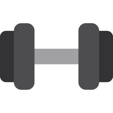 fitness dambılları simgesi düz stil