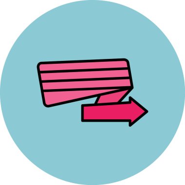 ok işareti simgesi, vektör çizimi