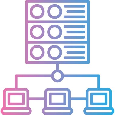 veritabanı. Web simgesi basit illüstrasyon
