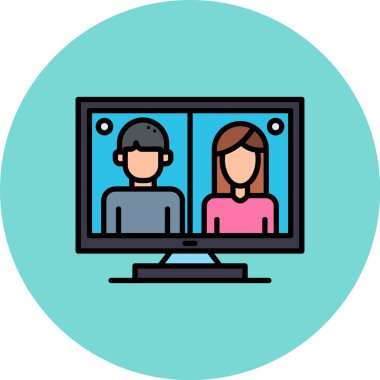 Video çağrısı. Basit resimleme