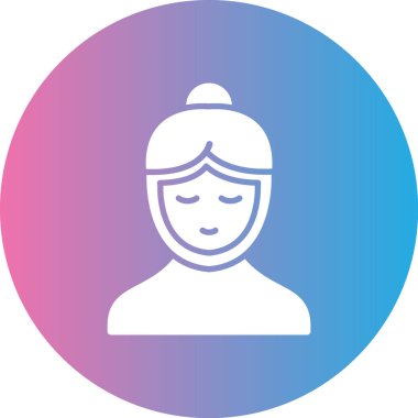 Bir kadın yüzünün vektör illüstrasyonu